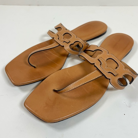 Tory Burch Shoes - Tory Burch Ines T Strap Tan Thong Sandals Women's Size 9.5